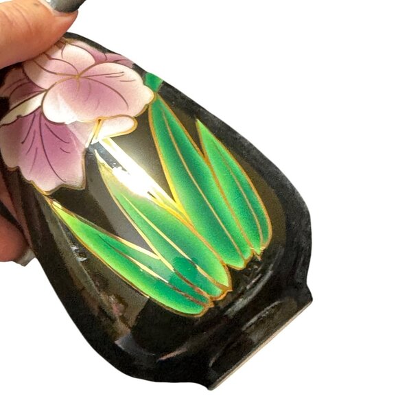 Vintage Andre Richard Black Ceramic Bud Vase Japan - Picture 3 of 6